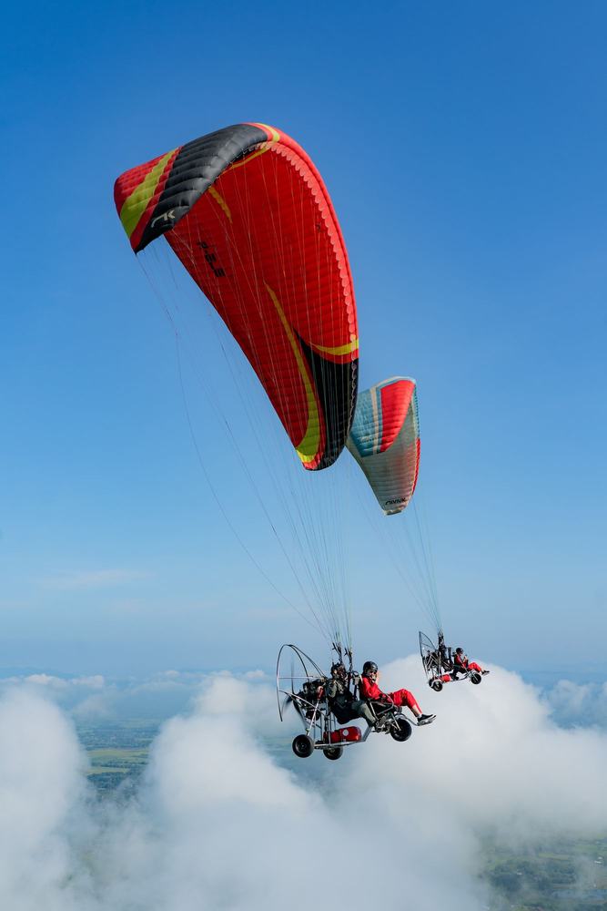 Paramotor flight over Chiang Mai