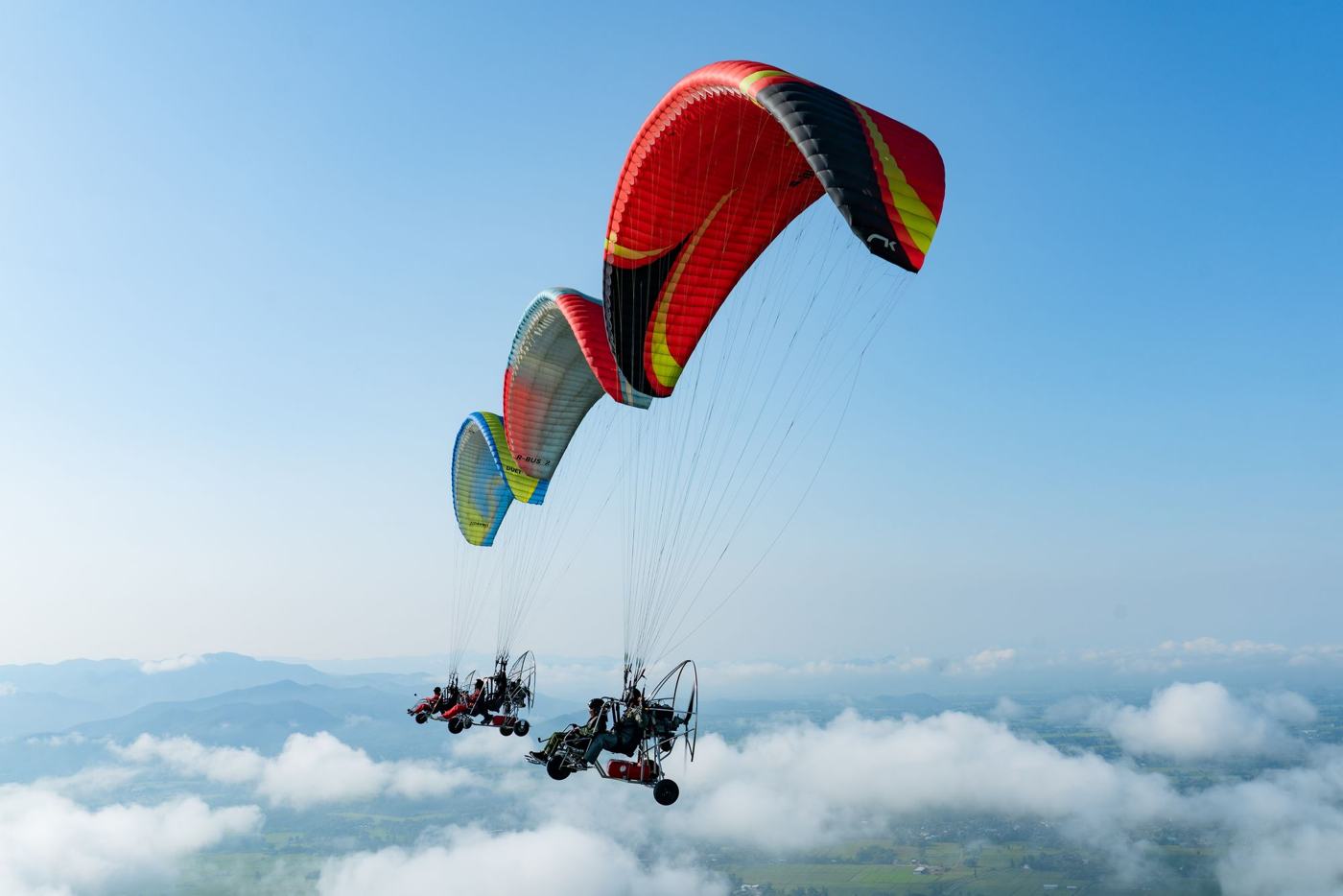 Paramotor flight over Chiang Mai