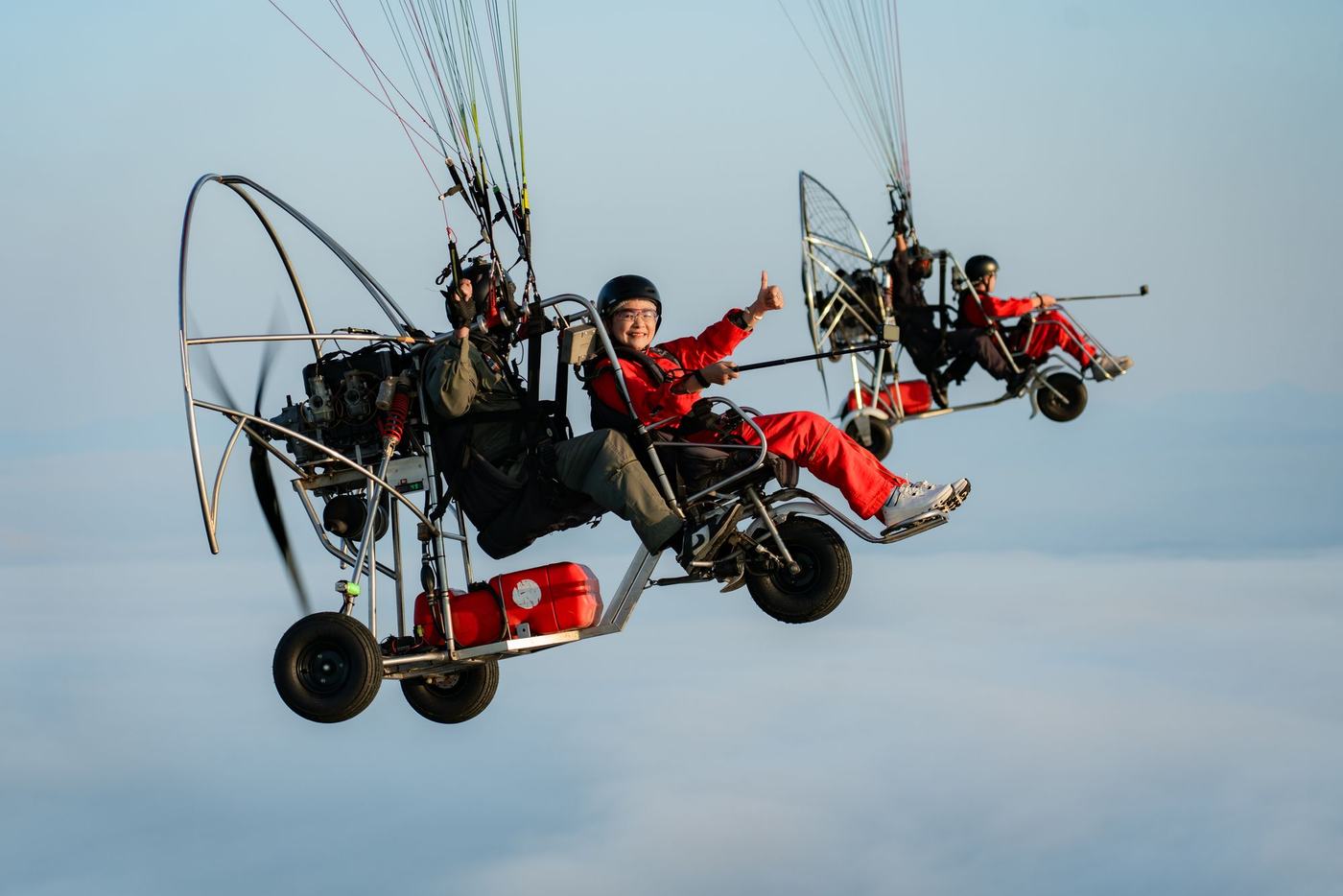 Paramotor flight over Chiang Mai