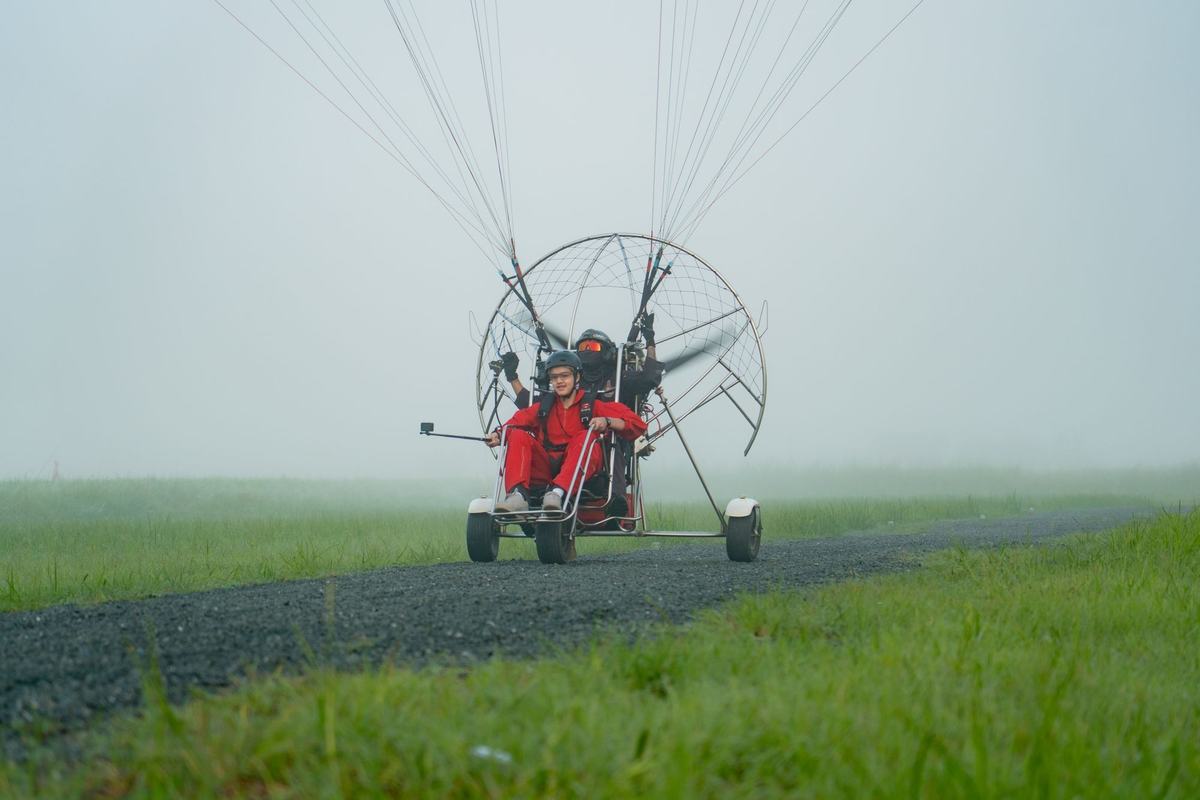 Paramotor flight over Chiang Mai
